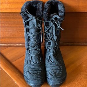 COLUMBIA MINX II OMNI HEAT WATERPROOF MIDI BLACK BOOT! QUILTED! 6.5 US